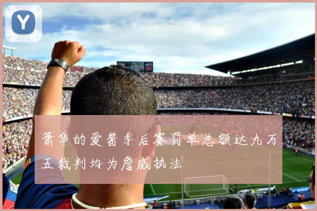 萧华的爱酱季后赛罚单总额达九万五裁判均为詹威执法